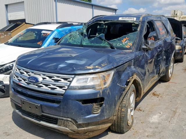 1FM5K7D81KGA51375 - 2019 FORD EXPLORER X BLUE photo 2