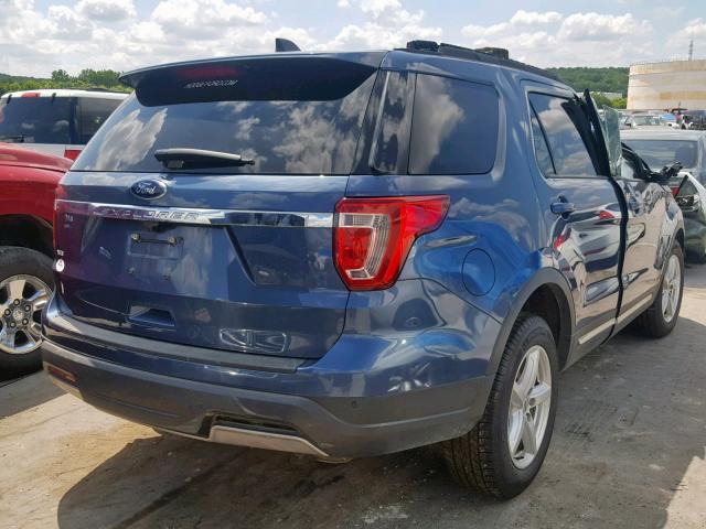 1FM5K7D81KGA51375 - 2019 FORD EXPLORER X BLUE photo 4