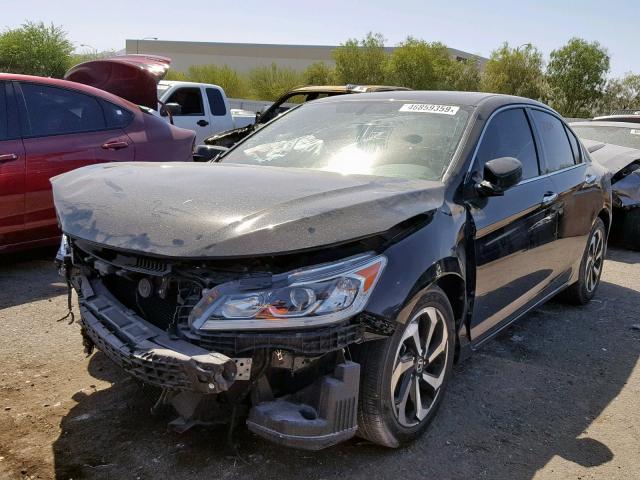 1HGCR3F88HA036690 - 2017 HONDA ACCORD EXL BLACK photo 2