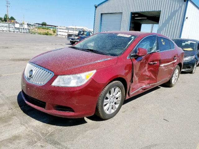 1G4GB5GG9AF224483 - 2010 BUICK LACROSSE C MAROON photo 2