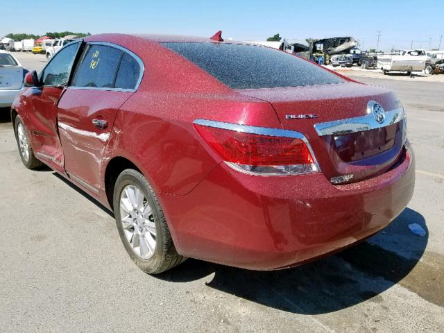 1G4GB5GG9AF224483 - 2010 BUICK LACROSSE C MAROON photo 3