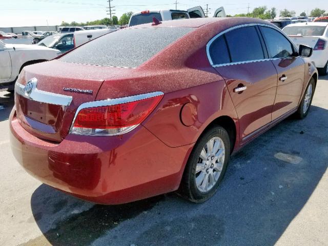 1G4GB5GG9AF224483 - 2010 BUICK LACROSSE C MAROON photo 4