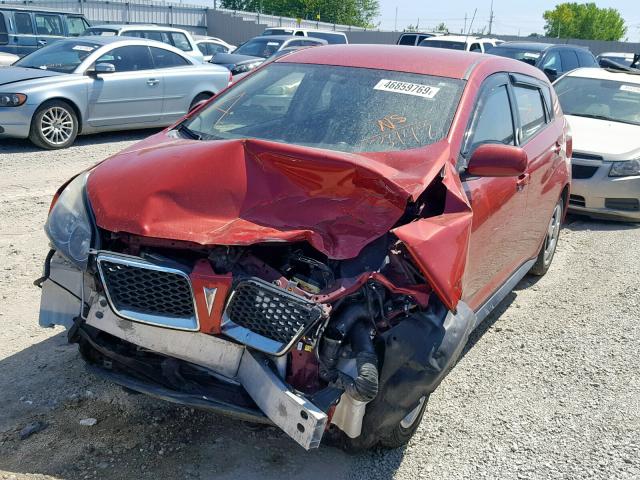 5Y2SP67839Z443447 - 2009 PONTIAC VIBE RED photo 2