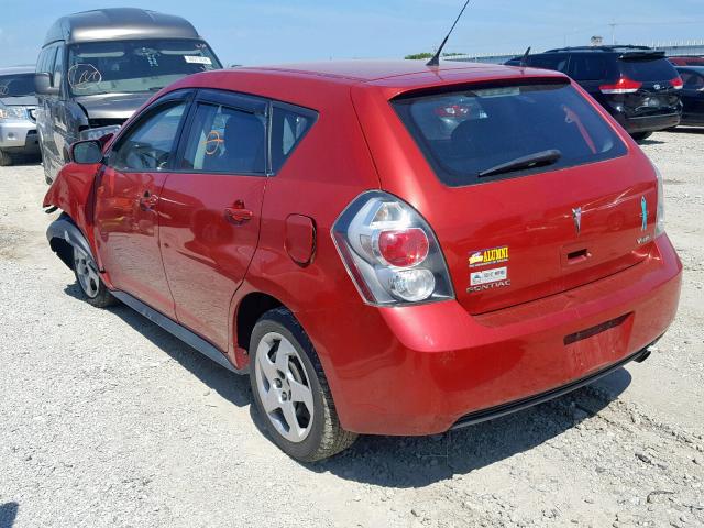 5Y2SP67839Z443447 - 2009 PONTIAC VIBE RED photo 3