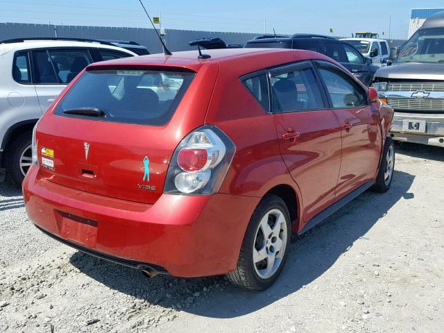 5Y2SP67839Z443447 - 2009 PONTIAC VIBE RED photo 4