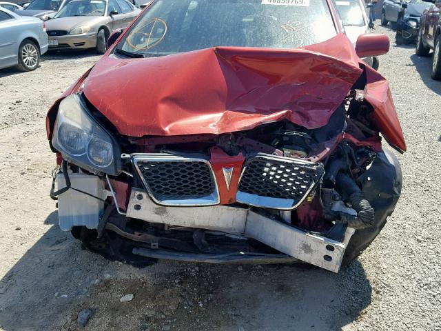 5Y2SP67839Z443447 - 2009 PONTIAC VIBE RED photo 7