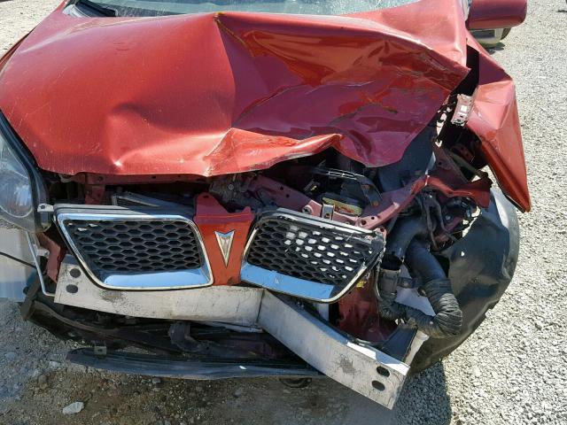 5Y2SP67839Z443447 - 2009 PONTIAC VIBE RED photo 9