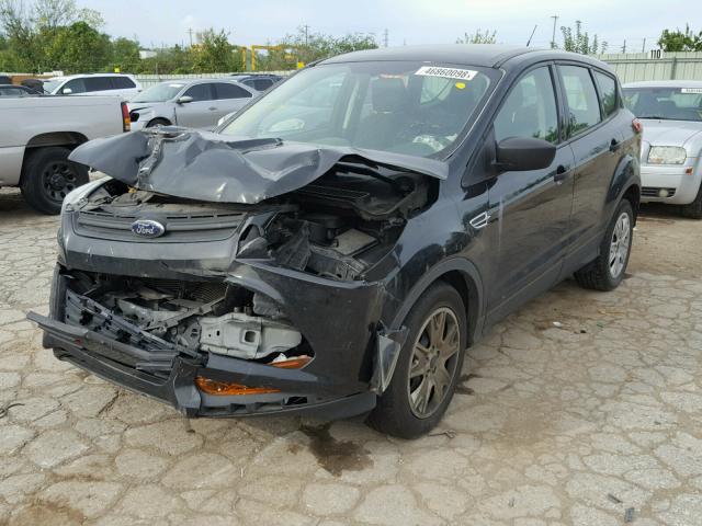 1FMCU0F74EUC75582 - 2014 FORD ESCAPE S BLACK photo 2