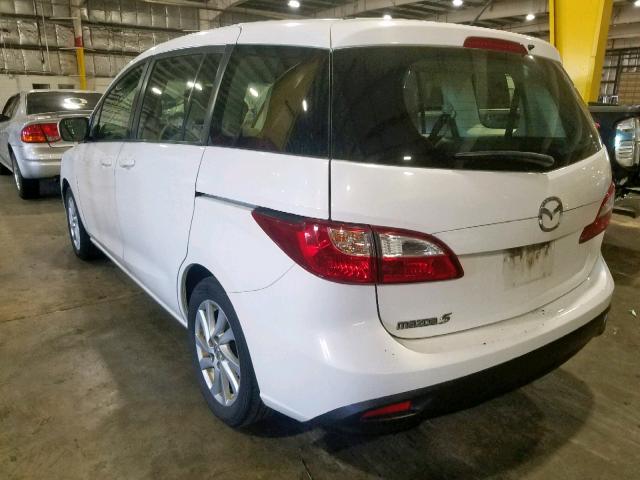 JM1CW2BL5C0113459 - 2012 MAZDA 5 WHITE photo 3