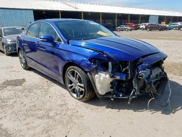 3FA6P0K9XDR140621 - 2013 FORD FUSION TIT BLUE photo 1