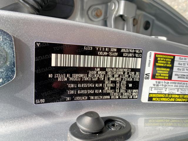 4T3BA3BB2FU074899 - 2015 TOYOTA VENZA LE SILVER photo 10