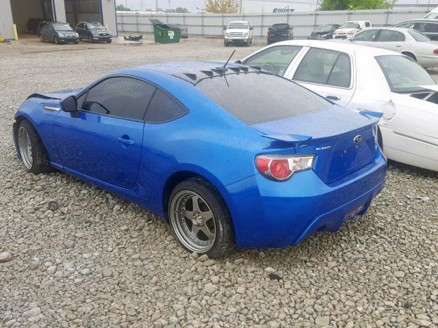 JF1ZCAC10D1612875 - 2013 SUBARU BRZ 2.0 LI BLUE photo 3