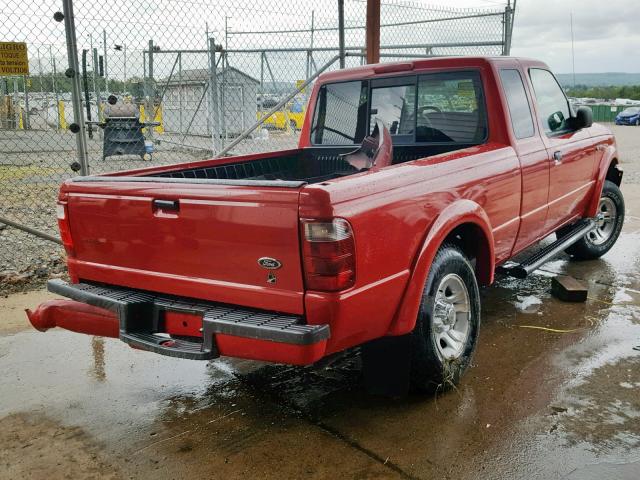 1FTYR14VX3TA28606 - 2003 FORD RANGER SUP RED photo 4