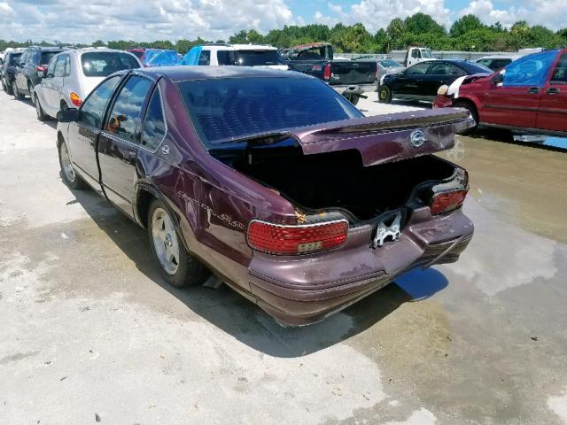 1G1BL52P3TR122609 - 1996 CHEVROLET IMPALA  SS PURPLE photo 3