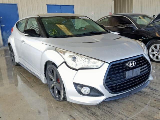 KMHTC6AE6DU117805 - 2013 HYUNDAI VELOSTER T SILVER photo 1