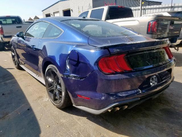 1FA6P8CF5K5166451 - 2019 FORD MUSTANG GT BLUE photo 3