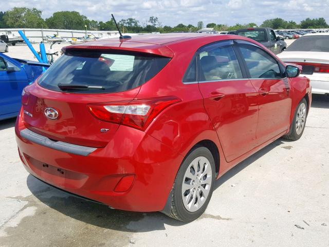 KMHD35LHXGU269516 - 2016 HYUNDAI ELANTRA GT RED photo 4