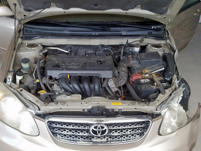 2T1BR32E18C884847 - 2008 TOYOTA COROLLA CE GOLD photo 7