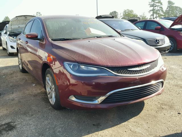 1C3CCCAB6FN692139 - 2015 CHRYSLER 200 LIMITE BURGUNDY photo 1