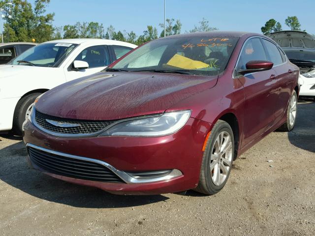 1C3CCCAB6FN692139 - 2015 CHRYSLER 200 LIMITE BURGUNDY photo 2