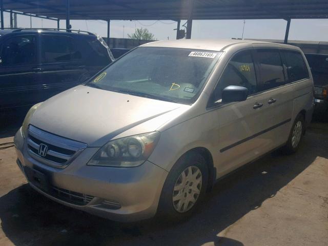 5FNRL38266B032953 - 2006 HONDA ODYSSEY LX BEIGE photo 2