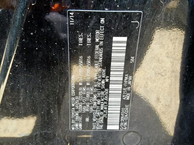 JTLZE4FE7FJ067608 - 2015 TOYOTA SCION XB 黑色 照片 10