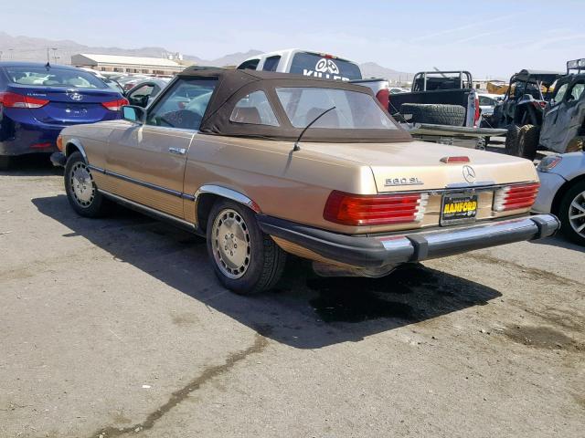 WDBBA45A3EA004722 - 1984 MERCEDES-BENZ 380 SL BURGUNDY photo 3