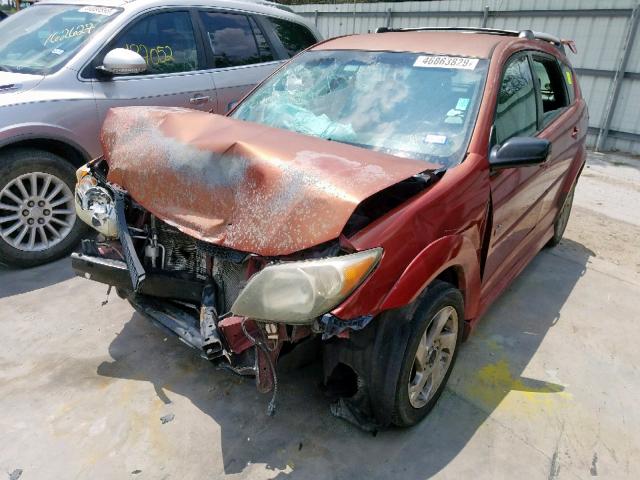 5Y2SL62824Z437974 - 2004 PONTIAC VIBE RED photo 2