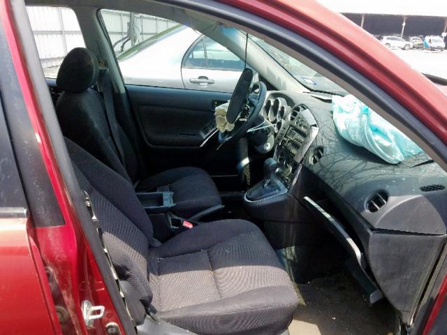 5Y2SL62824Z437974 - 2004 PONTIAC VIBE RED photo 5