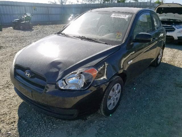 KMHCM3AC1AU185323 - 2010 HYUNDAI ACCENT BLU BLACK photo 2