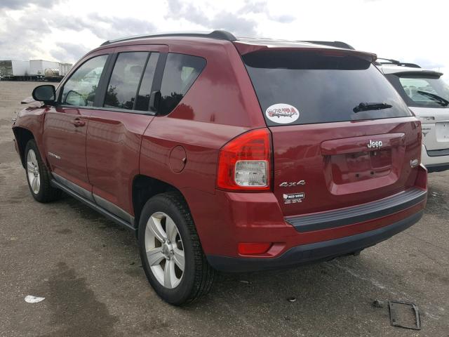 1J4NF1FB7BD134495 - 2011 JEEP COMPASS SP MAROON photo 3