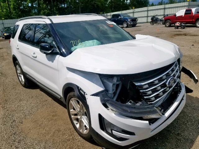 1FM5K8D81GGD00528 - 2016 FORD EXPLORER X WHITE photo 1