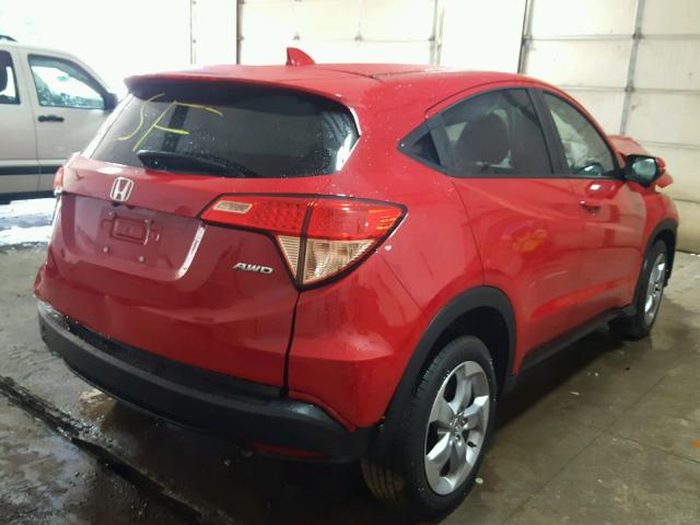 3CZRU6H59GM750562 - 2016 HONDA HR-V EX RED photo 4