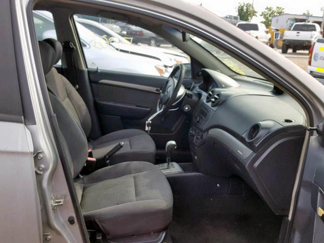 KL1TD56608B019228 - 2008 CHEVROLET AVEO BASE Күміс фото 5