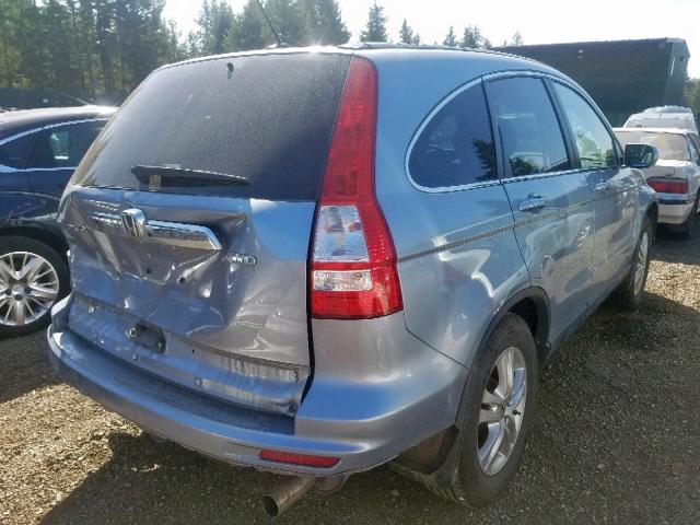 5J6RE4H70AL031082 - 2010 HONDA CR-V EXL BLUE photo 4