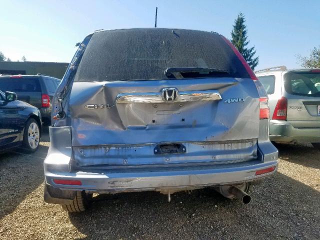 5J6RE4H70AL031082 - 2010 HONDA CR-V EXL BLUE photo 9