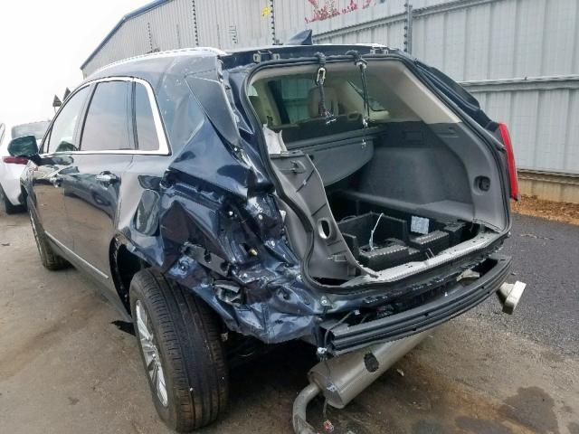 1GYKNCRS8KZ130486 - 2019 CADILLAC XT5 LUXURY BLUE photo 3