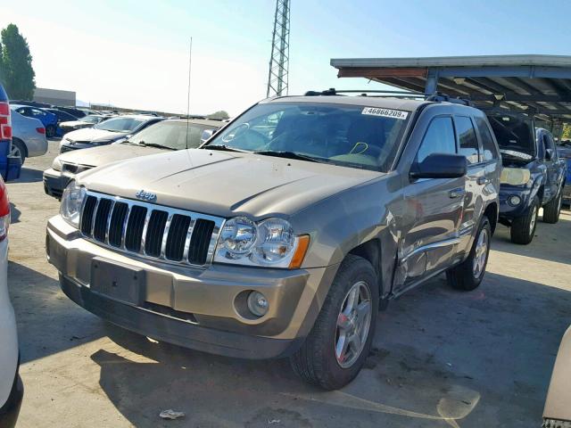 1J4HS58N35C626619 - 2005 JEEP GRAND CHER TAN photo 2