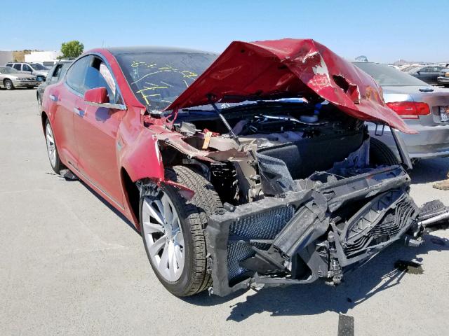 5YJSA1E12HF209587 - 2017 TESLA MODEL S RED photo 1