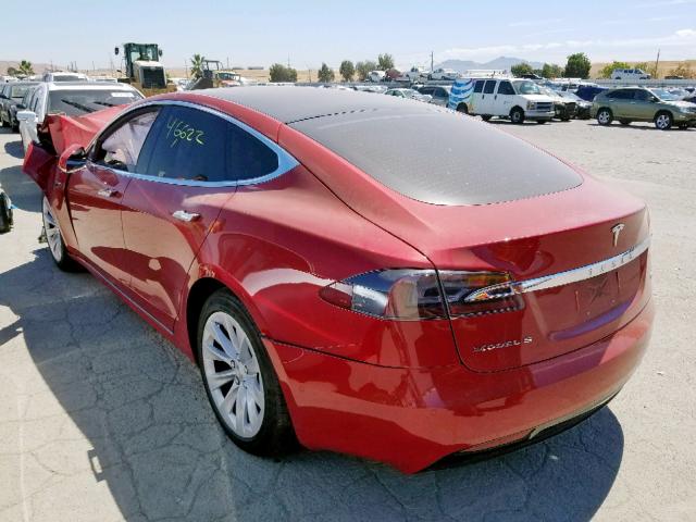 5YJSA1E12HF209587 - 2017 TESLA MODEL S RED photo 3