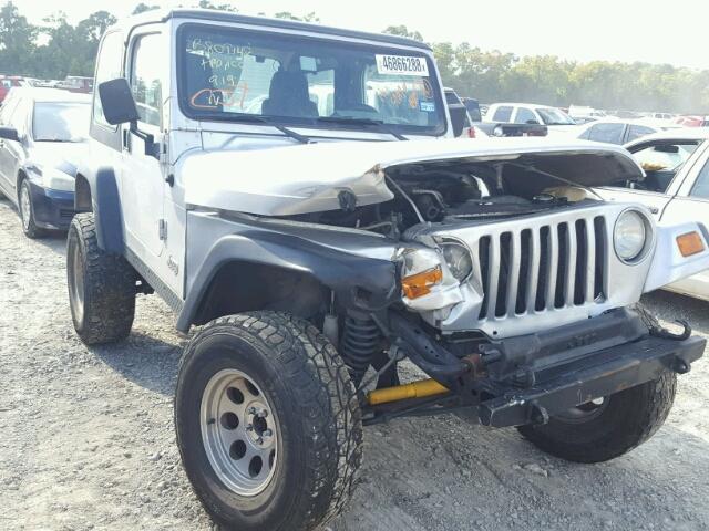 1J4FA69S34P791436 - 2004 JEEP WRANGLER / SILVER photo 1