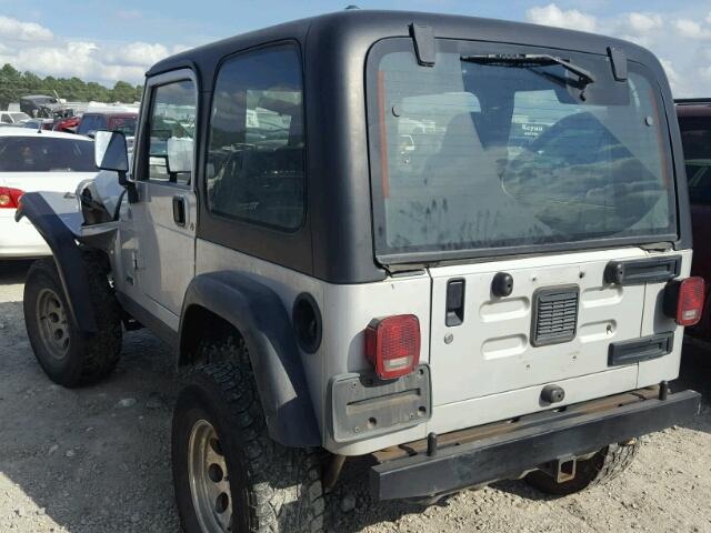 1J4FA69S34P791436 - 2004 JEEP WRANGLER / SILVER photo 3