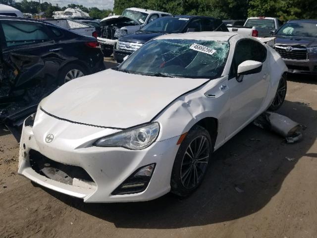 JF1ZNAA10D2723515 - 2013 TOYOTA SCION FR-S WHITE photo 2