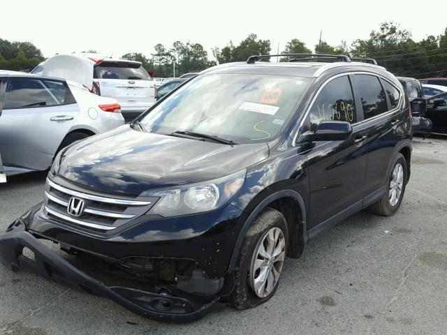 2HKRM3H73CH507559 - 2012 HONDA CR-V EXL BLACK photo 2