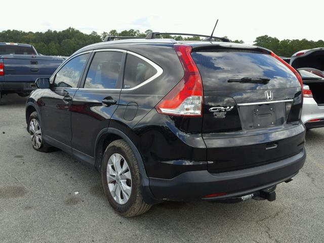 2HKRM3H73CH507559 - 2012 HONDA CR-V EXL BLACK photo 3