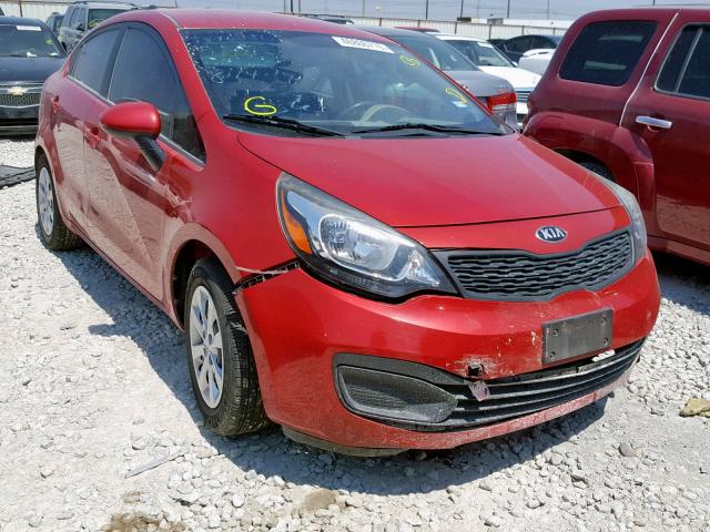 KNADM4A37F6422114 - 2015 KIA RIO LX RED photo 1