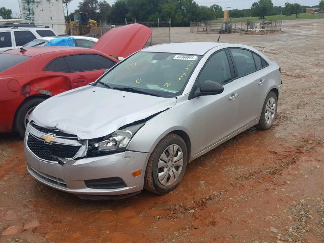 1G1PA5SH4D7267109 - 2013 CHEVROLET CRUZE LS SILVER photo 2