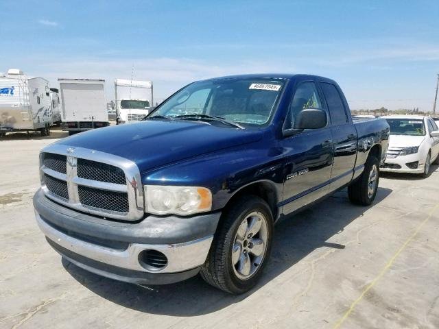 1D7HA18NX4S677630 - 2004 DODGE RAM 1500 S BLUE photo 2