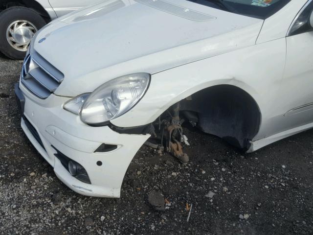 4JGCB65E08A073529 - 2008 MERCEDES-BENZ R 350 WHITE photo 9