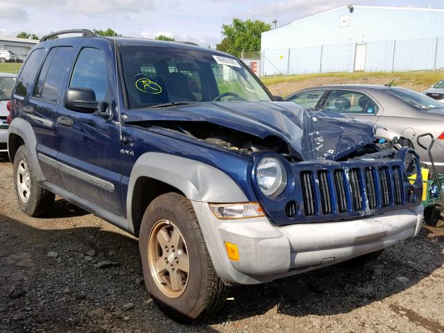 1J4GL48KX6W272607 - 2006 JEEP LIBERTY SP BLUE photo 1